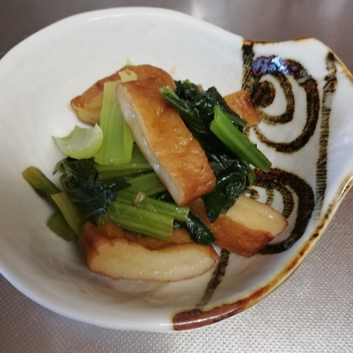 さつま揚げと小松菜の炒め煮